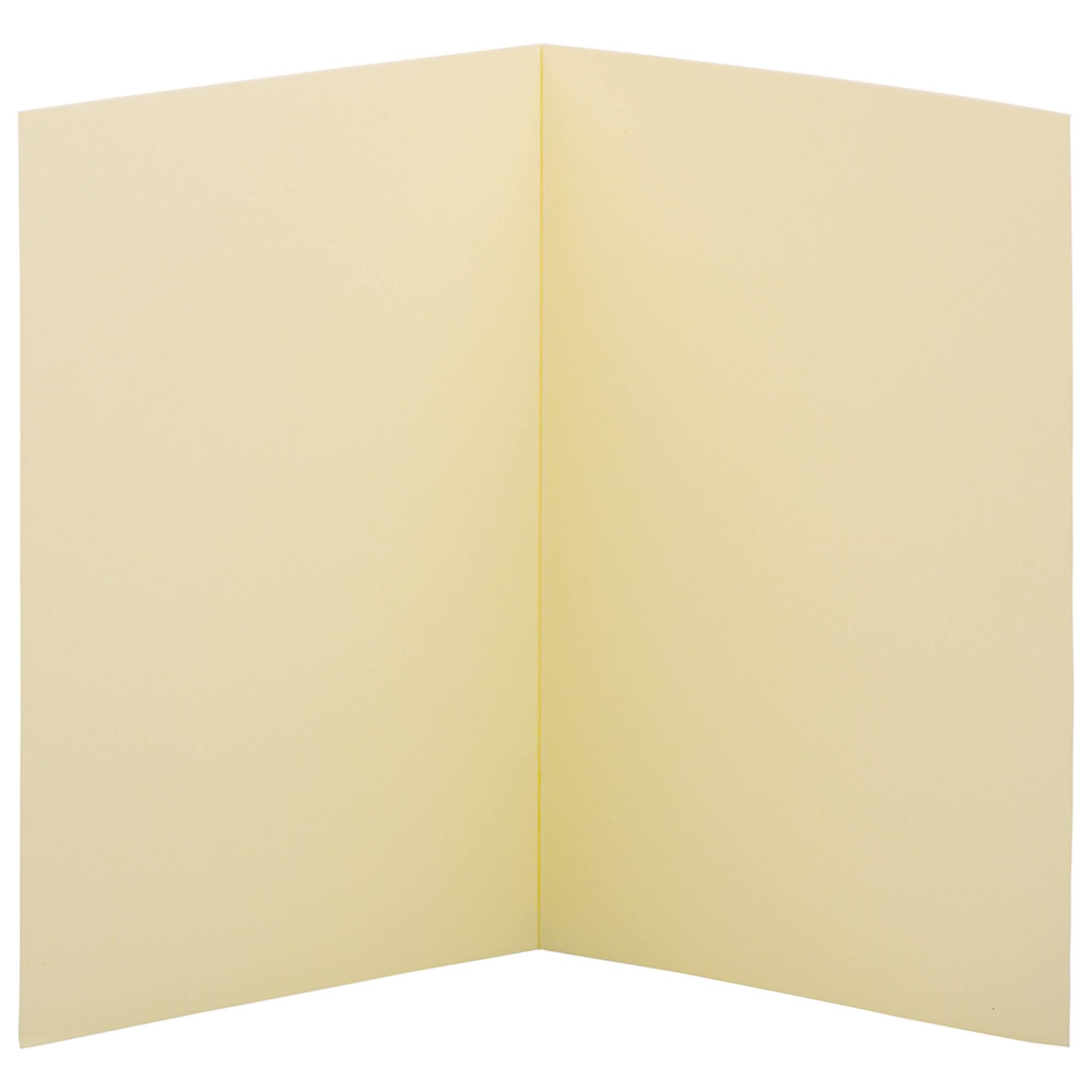 JAM Paper A7 Strathmore Ivory Wove Fold Over Cards